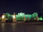 Вид с площади за оградой той же ночью Мариинский дворец 