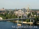 Вид моста со стороны элеватора Мост на Рыбальский полуостров  Достопримечательности Киева - Мосты, путепроводы  (29)