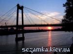 На закате Мост на Рыбальский полуостров  Достопримечательности Киева - Мосты, путепроводы  (29)