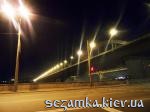 Ночной вид с Днепровской набережной южнее моста Дарницкий железнодорожный мост  Достопримечательности Киева - Мосты, путепроводы  (29)