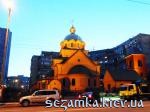 Вид ночью комплекса Храм зачатия Иоанна Хрестителя  Достопримечательности Киева - Культовые сооружения  (178)