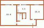 Планировка двухкомнатной квартиры тип 8