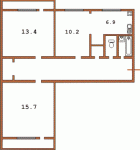 Пранировка трехкомнатной квартиры тип 4 перепланирована - и достаточно удачно Дом № 3  Малиновского ул.  Оболонский район  Улицы  Киева