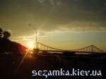 Пешеходный мост на закате солнца Пешеходный мост  Достопримечательности Киева - Мосты, путепроводы  (29)