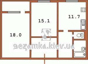 Планировка двухкомнатной квартиры тип 4 Планировка двухкомнатной квартиры тип 4 Серия АППС, АППС-134, АППС-люкс