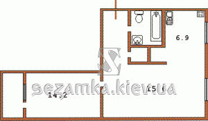 Планировка двухкомнатной квартиры тип 12 (перпланирована) Планировка двухкомнатной квартиры тип 12 (перпланирована) Кирпичная девятиэтажная хрущевка