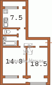 Планировка двухкомнатной квартиры тип 4 Планировка двухкомнатной квартиры тип 4 чешка с эркером 12У