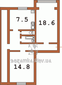 Планировка двухкомнатной квартиры тип 5 Планировка двухкомнатной квартиры тип 5 чешка с эркером 12У