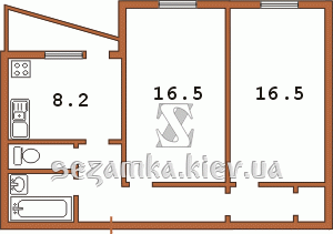 Планировка двухкомнатной квартиры тип 2 Планировка двухкомнатной квартиры тип 2 Серия БПС-6