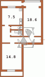 Планировка двухкомнатной квартиры тип 9 противоположная сторона дома чешка с эркером 12У