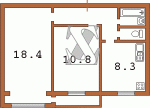 Планировка двухкомнатной квартиры тип 1 Планировка однокомнатной квартиры Тип - 2 (перепланирована) чешка с эркером 12У