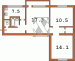 Планировка трехкомнатной квартиры тип 2 Планировка двухкомнатной квартиры тип 6Б Кирпичная девятиэтажная хрущевка