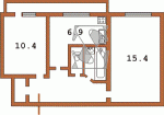 Планировка двухкомнатной квартиры тип 9 чешка  Планировки серийные - "464, чешки"  (10)