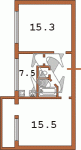 двухкомнатная квартира тип 3 Панельная девятиэтажная хрущевка  Планировки серийные - "Хрущевки","Сталинки"  (10)